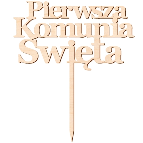 Topper Pierwsza Komunia Święta napis